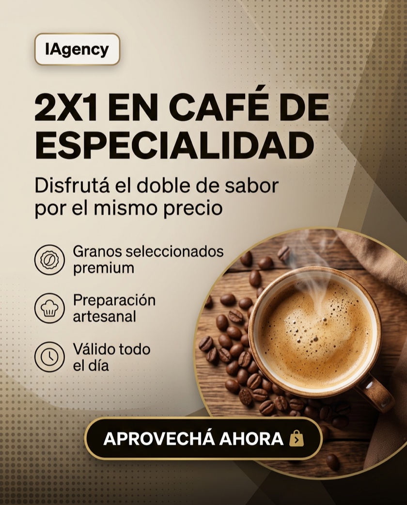 2x1 en café de especialidad